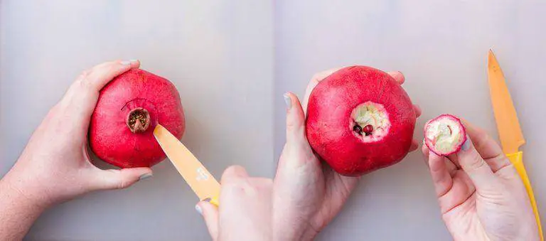 how to cut a pomegranate