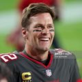 TAMPA, FL - NOVEMBER 23: Tom Brady (12) of the Buccaneers is all smiles before the regular season game between the Los Angeles Rams and the Tampa Bay Buccaneers on November 23, 2020 at Raymond James Stadium in Tampa, Florida. (Photo by Cliff Welch/Icon Sportswire via Getty Images)