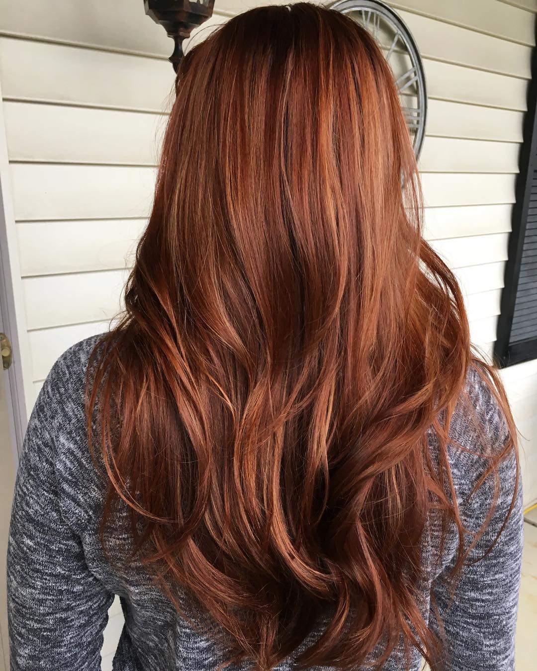 red-brown hair