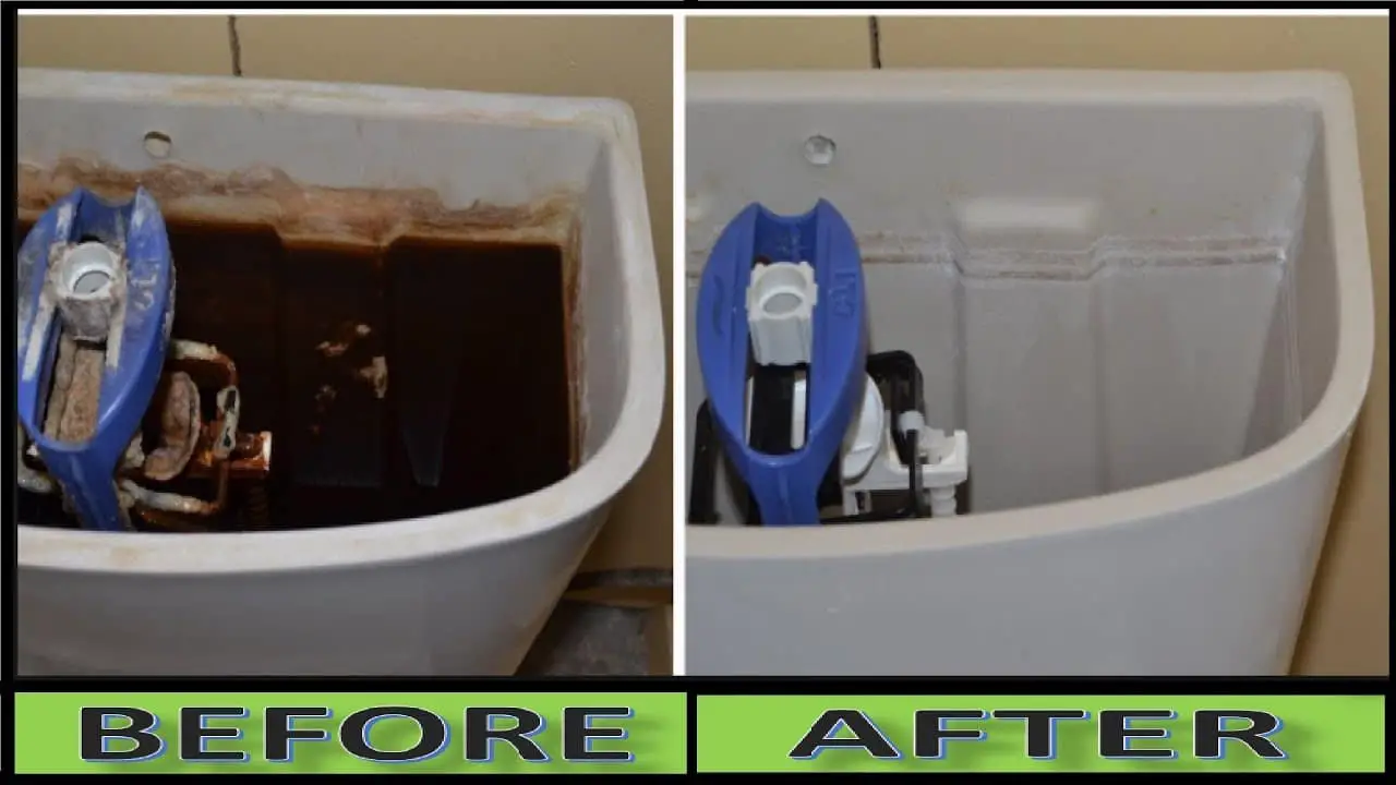 how to clean a toilet tank